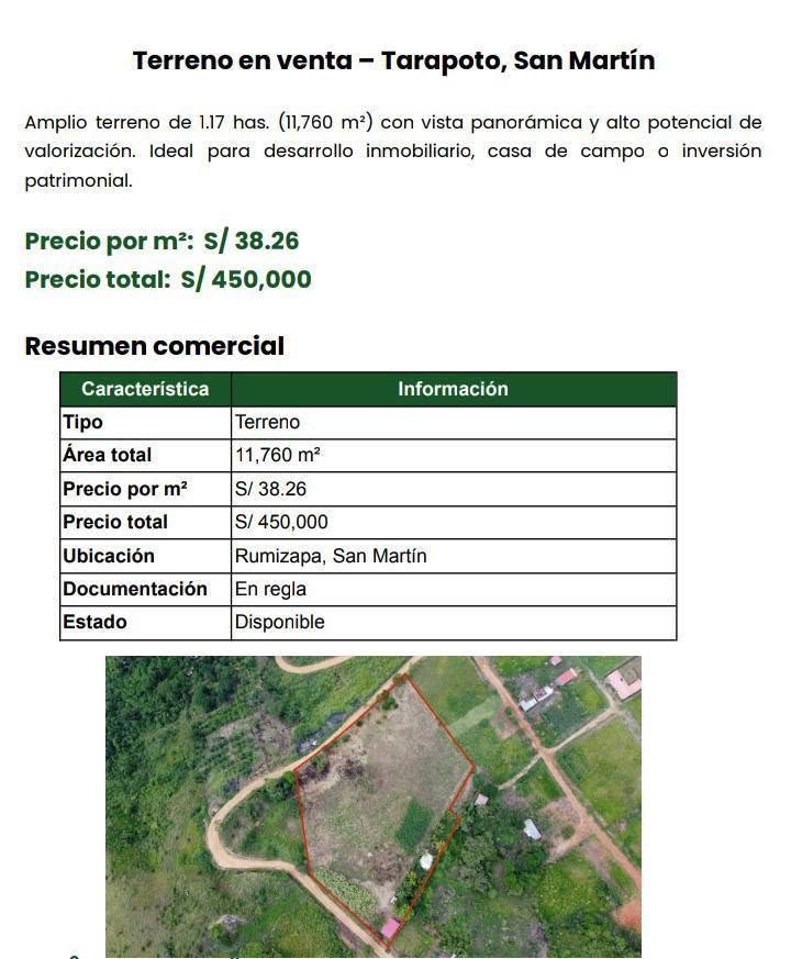 Terreno en Tarapoto, San Martín — foto 3